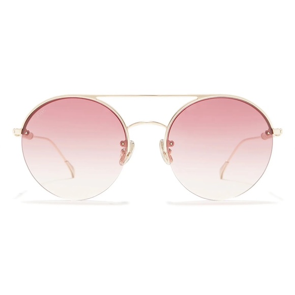 NWT Tod\'s Women\'s 56mm Round Sunglasses Rose